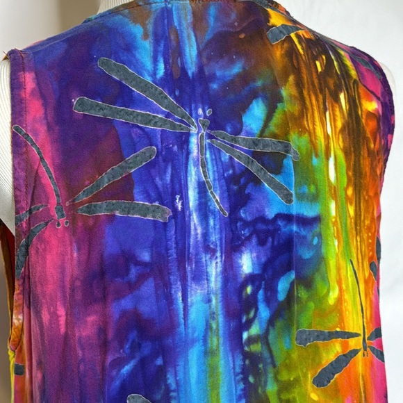 Hula Hula Hawaii Dragonfly Tie Dye Dress / Coverup (OS) - Picture 7 of 11